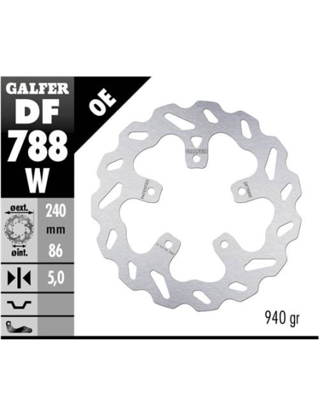 disco freno moto galfer wave fijo 240x5mm df788w