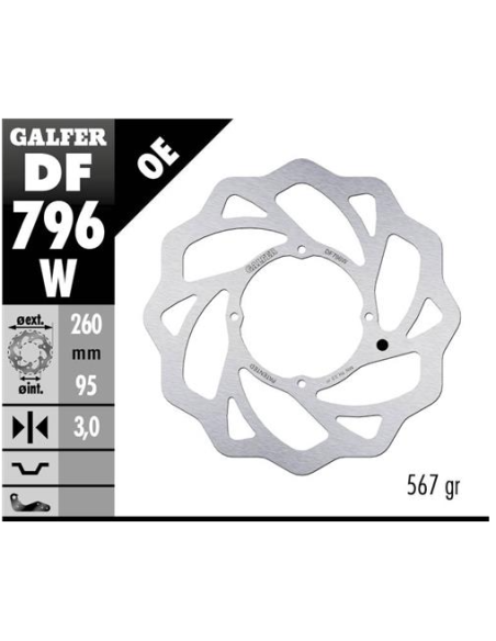 disco freno moto galfer wave fijo 260x3mm df796w