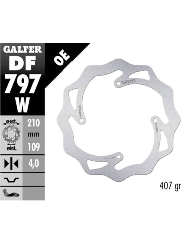 disco freno moto galfer wave fijo 210x4mm df797w