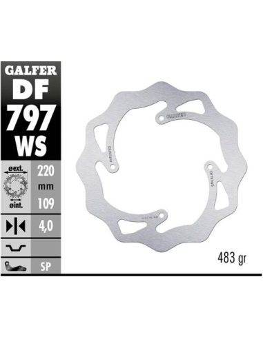 disco freno moto moto galfer wave fijo 220x4m df79