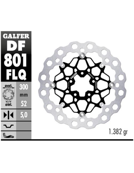 disco freno moto flotante galfer qubic 300x5mm df8