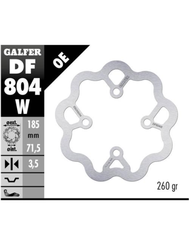 disco freno moto galfer wave fijo 185x3 5mm df804