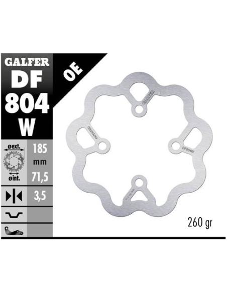 disco freno moto galfer wave fijo 185x3 5mm df804