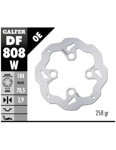 disco freno moto galfer wave fijo 184x2 9mm df808w