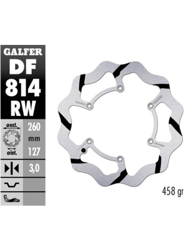 disco freno moto galder wave fijo 260x3mm df814rw