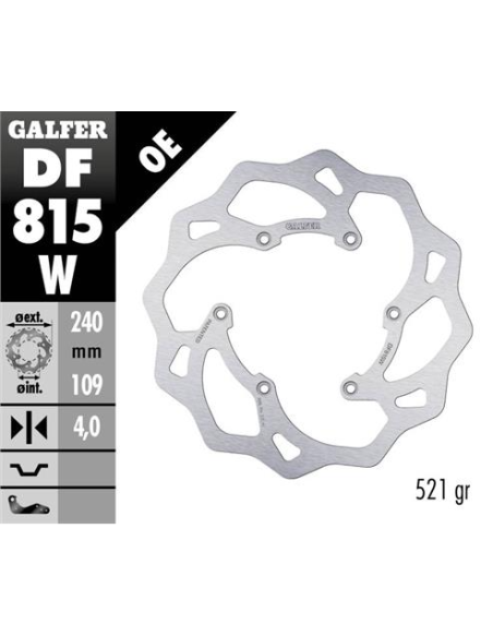 disco freno moto galfer wave fijo 240x4mm df815w