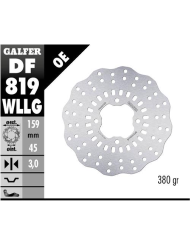 disco freno trasero trial galfer df819wllg 159 5x3 mm full type 4 anclajes o60 beta evo