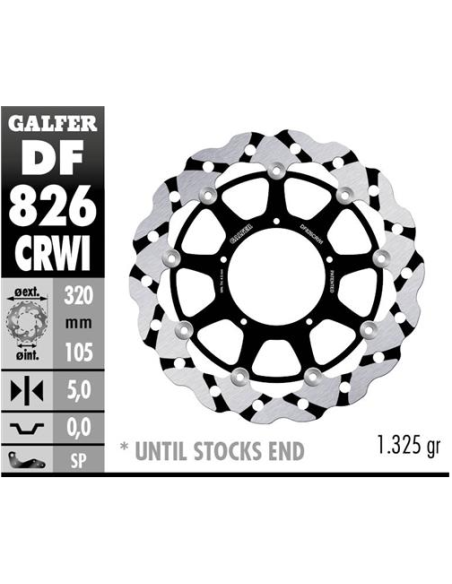 disco freno moto galfer wave flotante 320x5mm df82