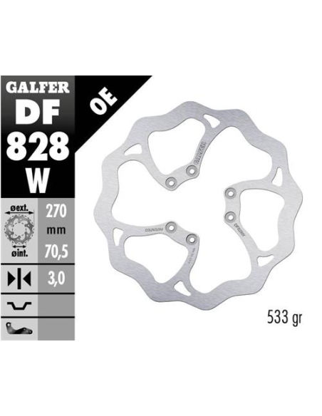 disco freno moto galfer wave fijo 270x3mm df828w