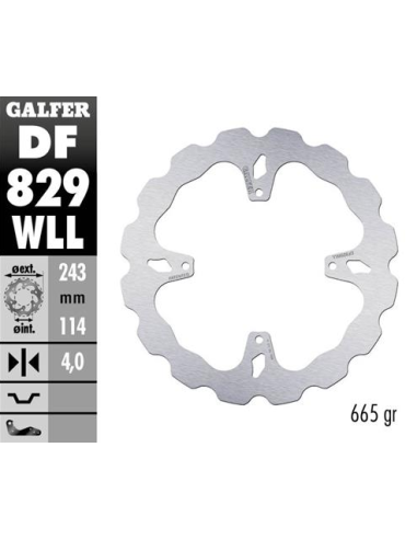 disco freno moto galder wave fijo solido df829wll