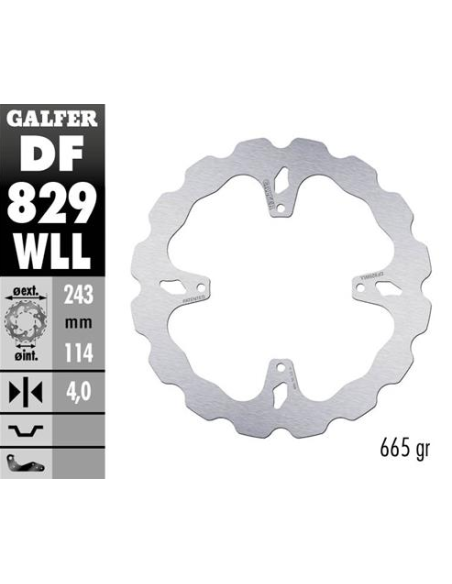disco freno moto galder wave fijo solido df829wll