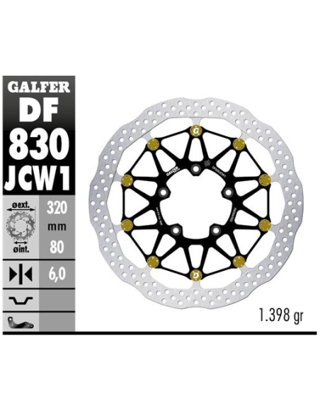 disco freno moto galfer wave flotante df830jcw1g03