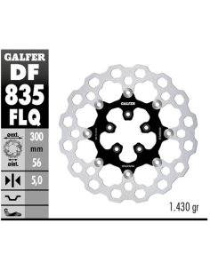 disco freno moto flotante galfer qubic df835flq