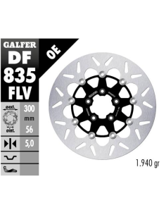 disco freno moto flotante galfer 300x5mm df835flv
