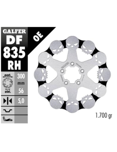 disco freno moto galfer skull design fijo df835rh