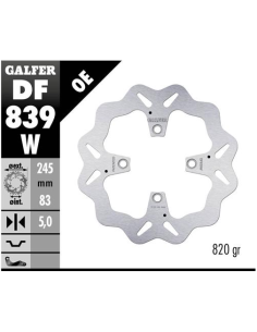 disco freno moto galfer wave fijo 245x5mm df839w