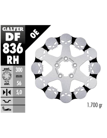 disco freno moto galfer shark fijo df840hw