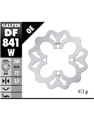 disco freno moto galfer wave fijo 200x3 5mm df841w