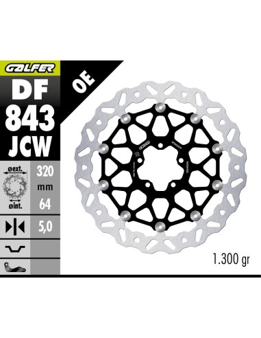 disco freno delantero wave floatech galfer df843jcw ktm 1290 super duke cfmoto 800 320x5