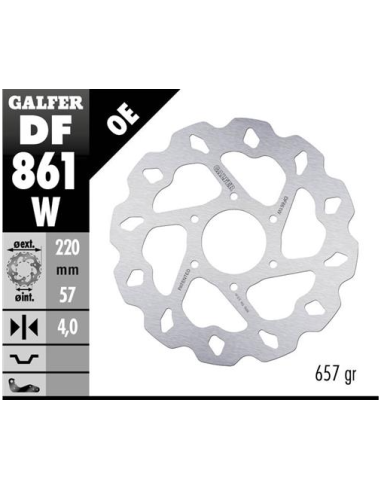 disco freno moto galfer wave fijo 220x4mm df861w
