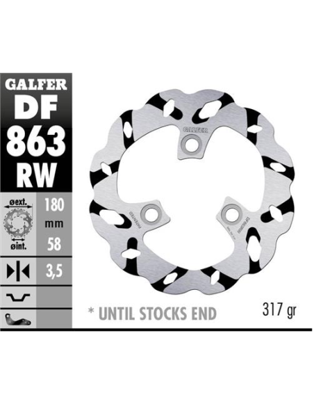disco freno moto galfer wave fijo 180x3 5mm df863r