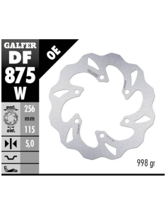 disco freno moto galfer wave fijo 256x5mm df875w