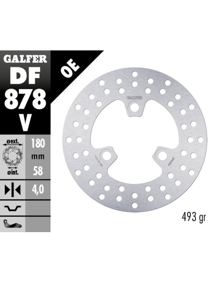 disco de freno galfer fijo 180x4mm df878v