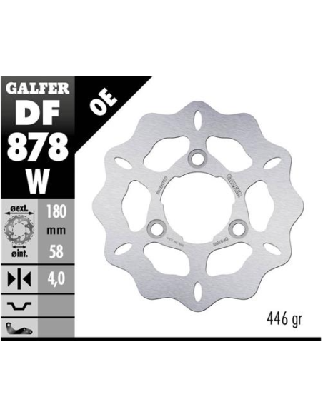 disco freno wave galfer df878w 180 mm kymco dink agility filly 3 tornillos o80