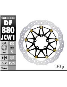 disco freno moto galfer wave flotante df880jcw1g03