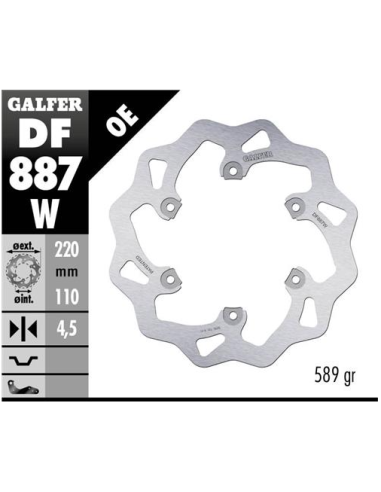 disco freno moto galfer wave fijo 220x4 5mm df887w
