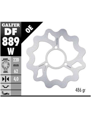 disco freno moto galfer wave fijo 220x4mm df889w
