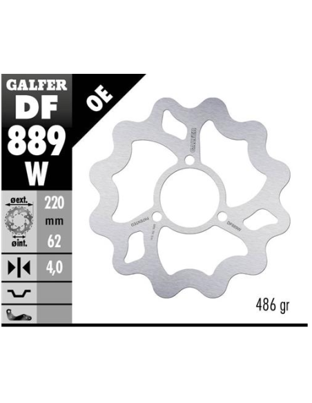 disco freno moto galfer wave fijo 220x4mm df889w
