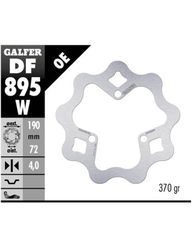 disco freno moto galfer wave fijo 190x4mm df895w