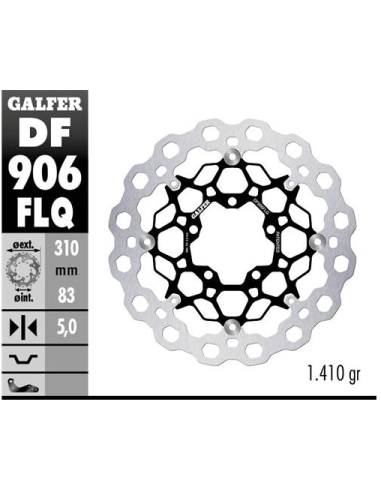 disco freno moto flotante galfer qubic df906flq