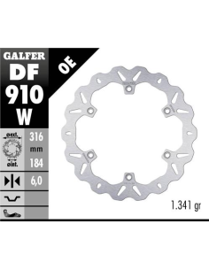 disco freno moto galfer wave fijo 316x6mm df910w