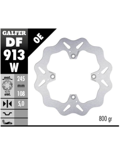 disco freno moto galfer wave fijo 245x5mm df913w
