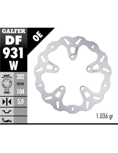 disco freno moto galfer wave fijo 282x5mm df931w
