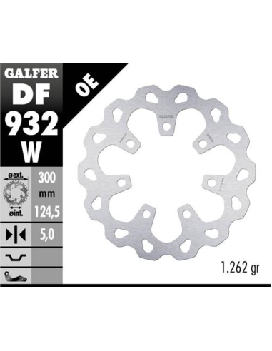 disco freno moto galfer wave fijo 300x5mm df932w