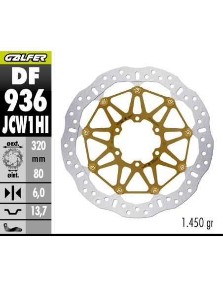 disco freno delantero galfer df936jcw1hi wave competicion bmw s1000 m1000