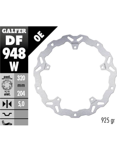 disco freno moto galfer wave fijo 320x5mm df948w