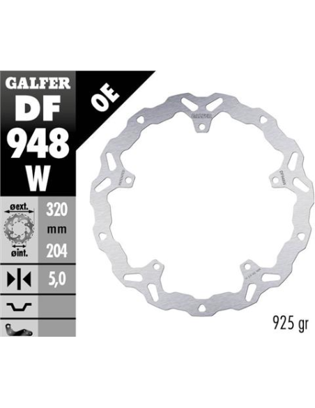 disco freno moto galfer wave fijo 320x5mm df948w