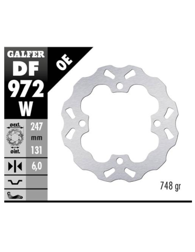 disco freno moto galfer polaris 1000 df972w
