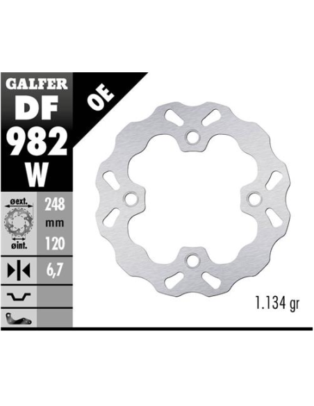 disco freno moto galfer wave fijo 248x6 9mm df982w