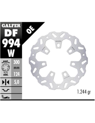 disco freno moto galfer wave fijo 300x5mm df994w