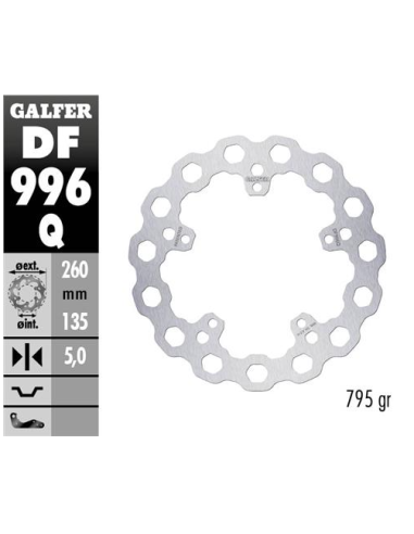 disco freno moto moto fijo galfer qubic 260x5 df99