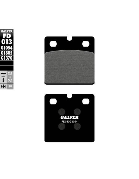 pastillas de freno galfer fd013g1054 semimetalicas delanteras para moto