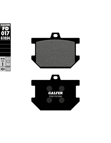 pastillas de freno moto galfer semi metal fd017g10