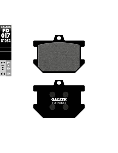 pastillas de freno moto galfer semi metal fd017g10