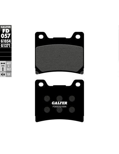 pastillas de freno moto galfer semi metal fd057g10