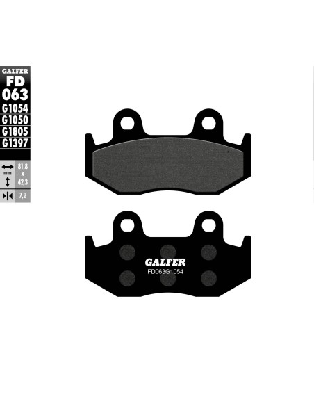 pastillas de freno moto galfer semi metal fd063g10